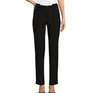 KARL LAGERFELD PARIS Women's Compression Suit Pants Straight Leg Black Size 10